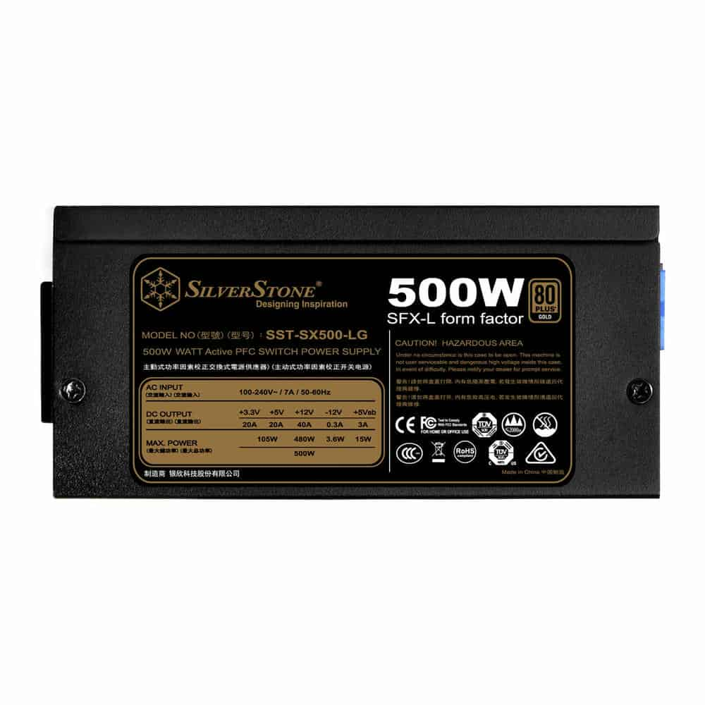 (image for) SilverStone 500 Watt v2.1 SFX Fully Modular 80+ GOLD PSU/Power Supply